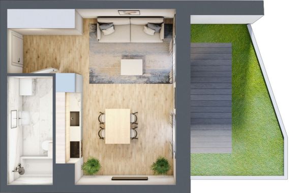 Rzut Mieszczańska Park - Mieszkanie na sprzedaż, Wrocław, Śródmieście, 520444  PLN