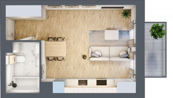 Rzut Mieszczańska Park - Mieszkanie na sprzedaż, Wrocław, Śródmieście, 602603  PLN