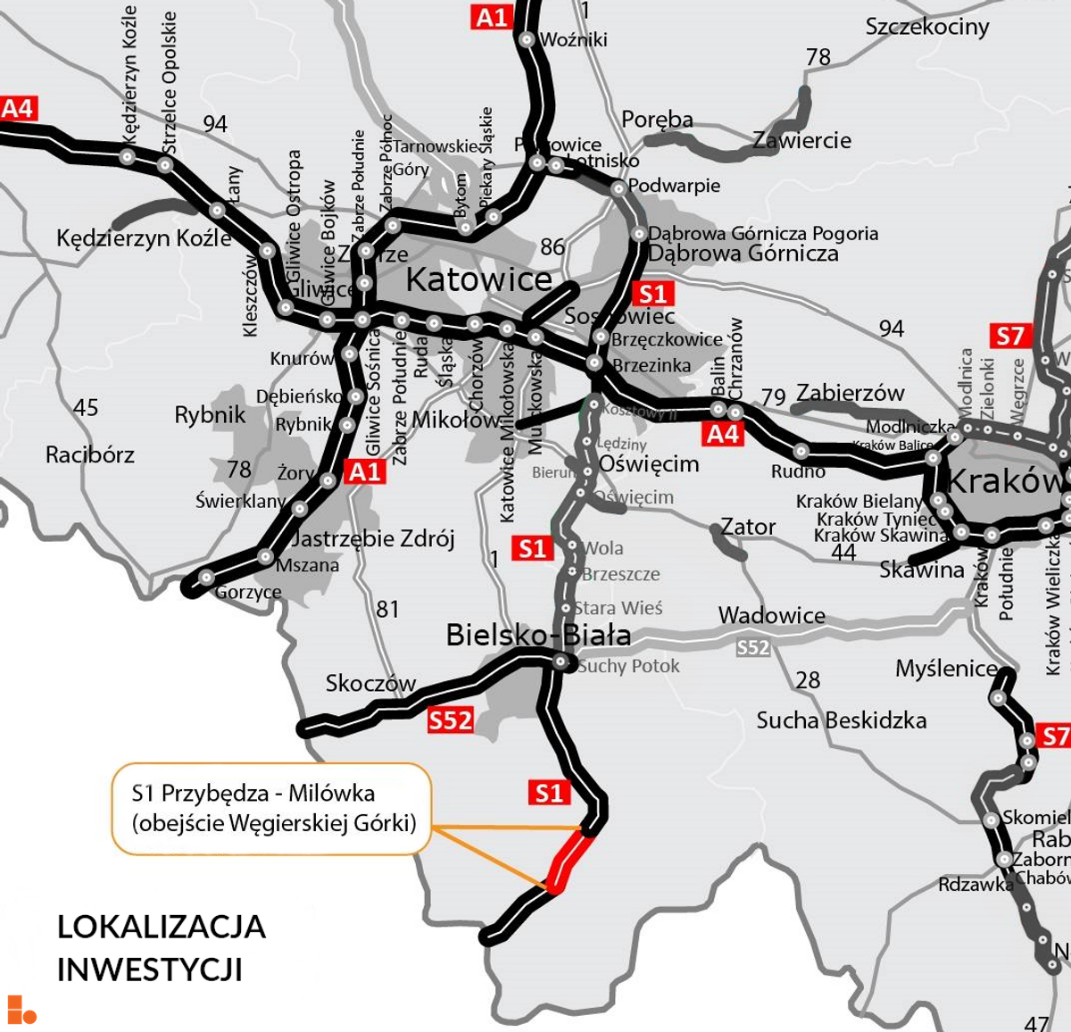 Wizualizacja S1 Przybędza – Milówka dodał Wojciech Jenda