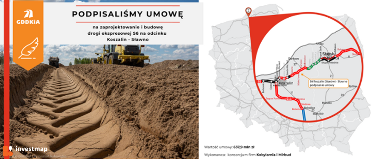 Wizualizacja  S6 Sianów – Sławno dodał Wojciech Jenda