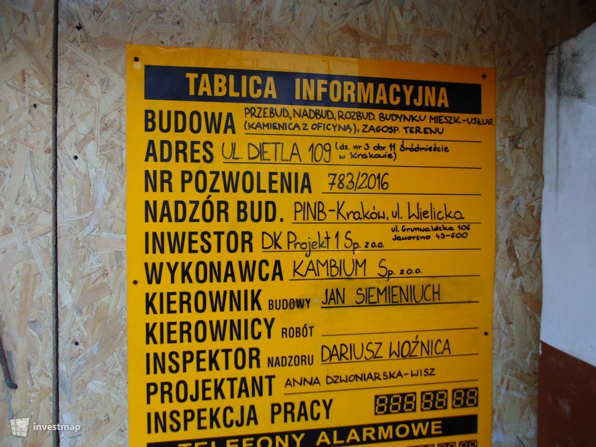 Zdjęcie [Kraków] Remont Kamienicy, ul. Dietla 109 fot. Damian Daraż 