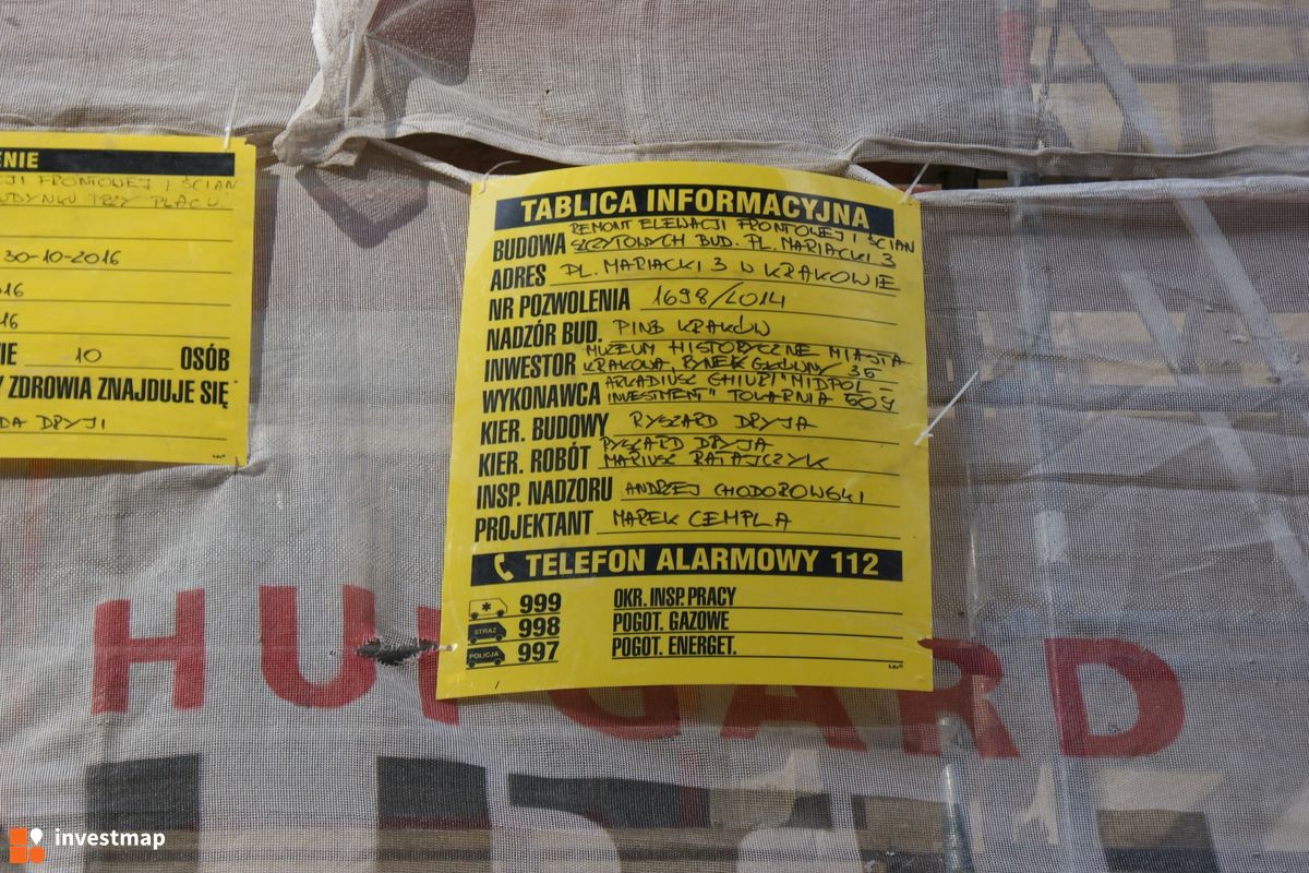 Zdjęcie [Kraków] Remont Kamienicy, Plac Mariacki 3 fot. Damian Daraż 