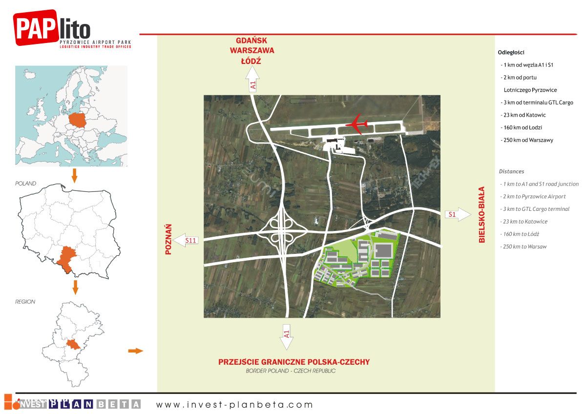 Wizualizacja [Mierzęcice] Park technologiczny "Pyrzowice Airport Park Logistics Industry Trade Offices" (PAPlito) dodał Lukander 