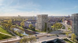 Nad Odrą we Wrocławiu powstanie 17-kondygnacyjna kaskadowa wieża [WIZUALIZACJE]