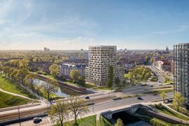 Nad Odrą we Wrocławiu powstanie 17-kondygnacyjna kaskadowa wieża [WIZUALIZACJE]