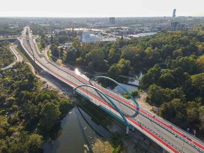 Aleja Wielkiej Wyspy i nowe mosty przez Odrę i Oławę we Wrocławiu gotowe. Kiedy otwarcie? [FILM+ZDJĘCIA]