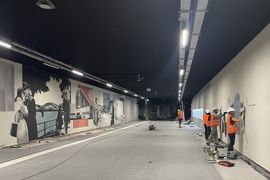 Kończą się prace przy budowie przejścia podziemnego z muralem na modernizowanej stacji Warszawa Gdańska [ZDJĘCIA]