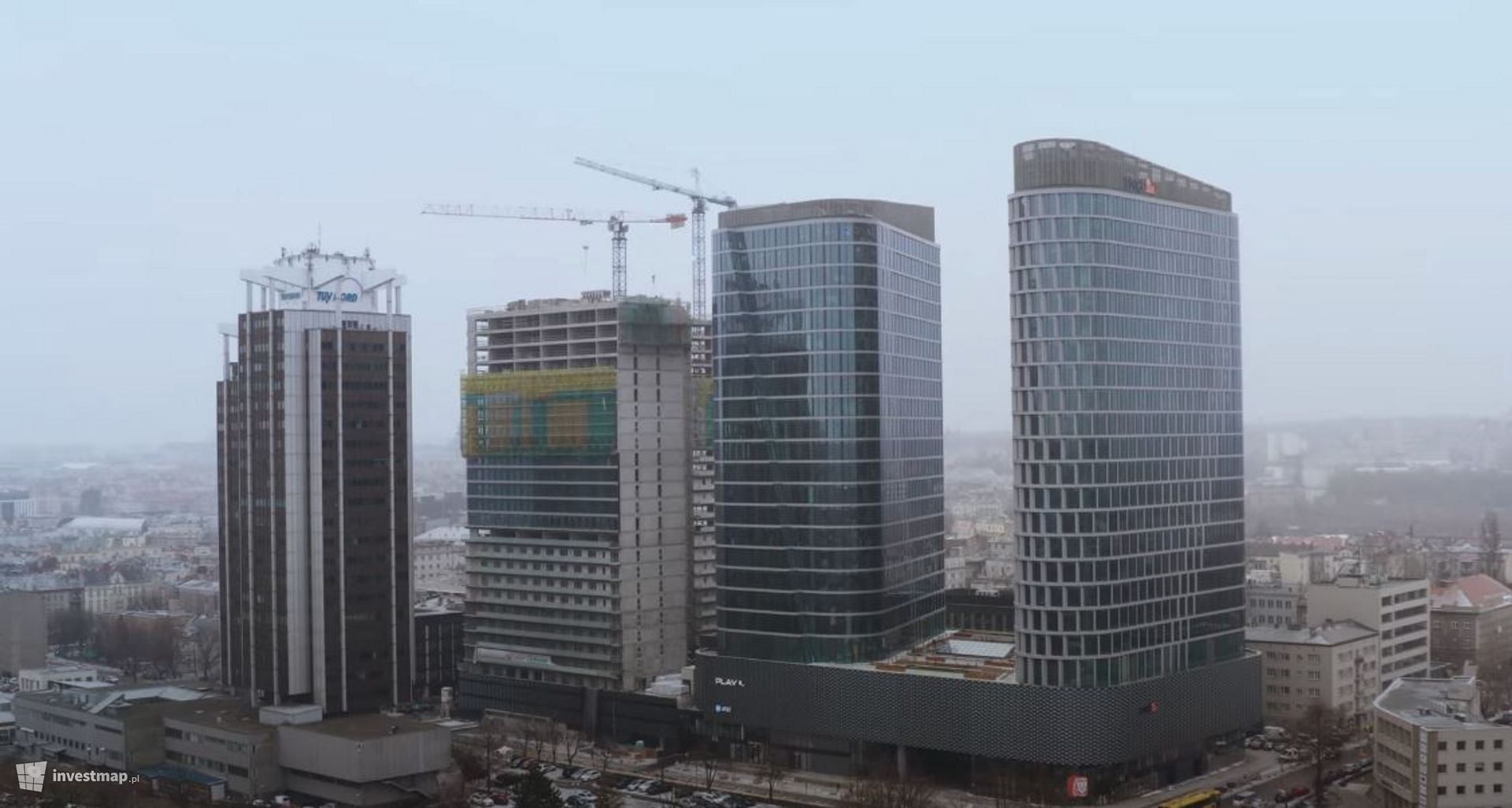 W centrum Katowic trwa budowa ostatniego z wieżowców w kompleksie Global Office Park 