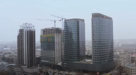 W centrum Katowic trwa budowa ostatniego z wieżowców w kompleksie Global Office Park [FILM + ZDJĘCIA]
