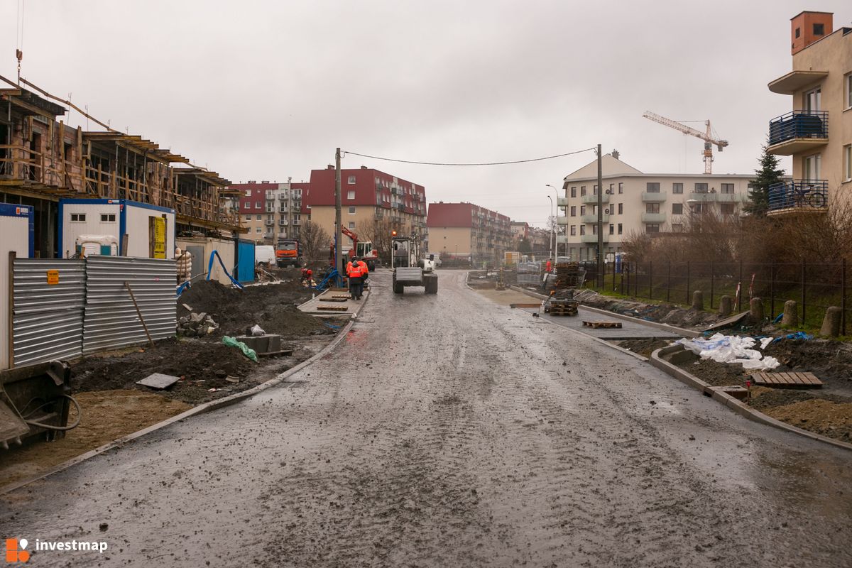 Zdjęcie [Wrocław] Przebudowa ulicy Skarbowców ( na wysokości Mglistej ) 