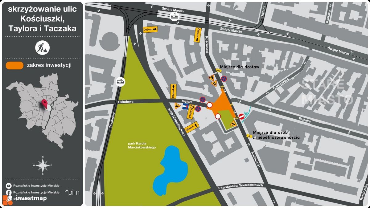 Wizualizacja Skrzyżowanie ulic Taylora, Kościuszki i Taczaka dodał Wojciech Jenda