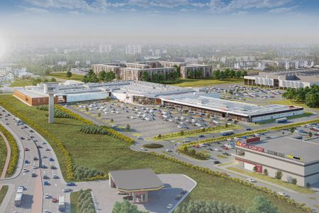 W Krakowie trwa budowa nowego kompleksu handlowego i Designer Outlet Kraków [ZDJĘCIA + WIZUALIZACJE]