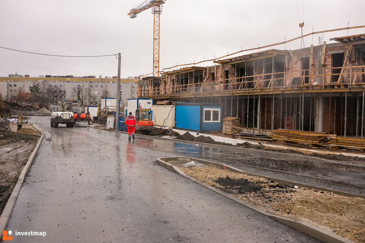 Zdjęcie [Wrocław] Przebudowa ulicy Skarbowców ( na wysokości Mglistej ) 