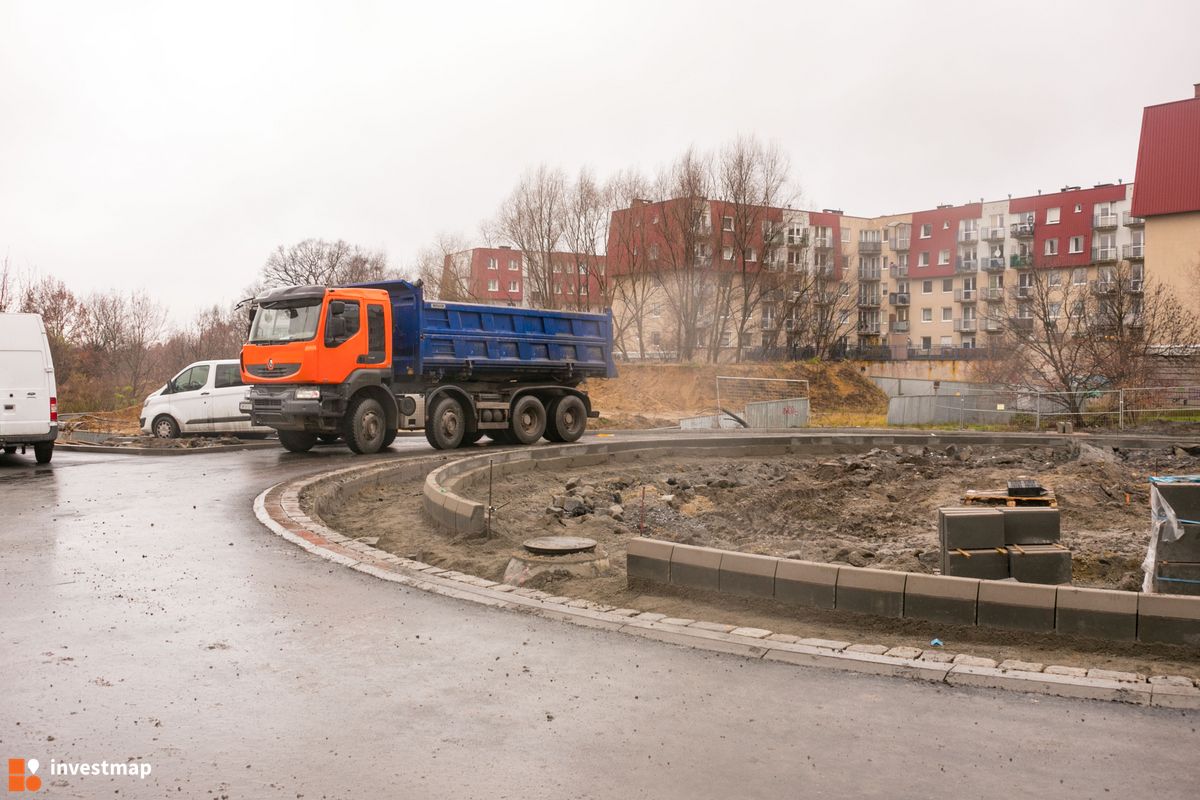Zdjęcie [Wrocław] Przebudowa ulicy Skarbowców ( na wysokości Mglistej ) 