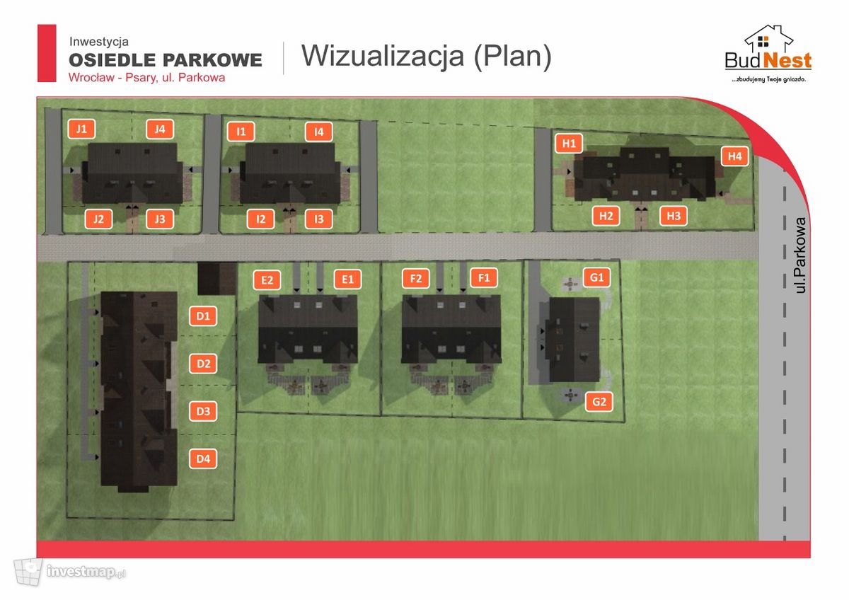 Wizualizacja [Psary] Osiedle domków jednorodzinnych "Osiedle Parkowe" dodał MatKoz 