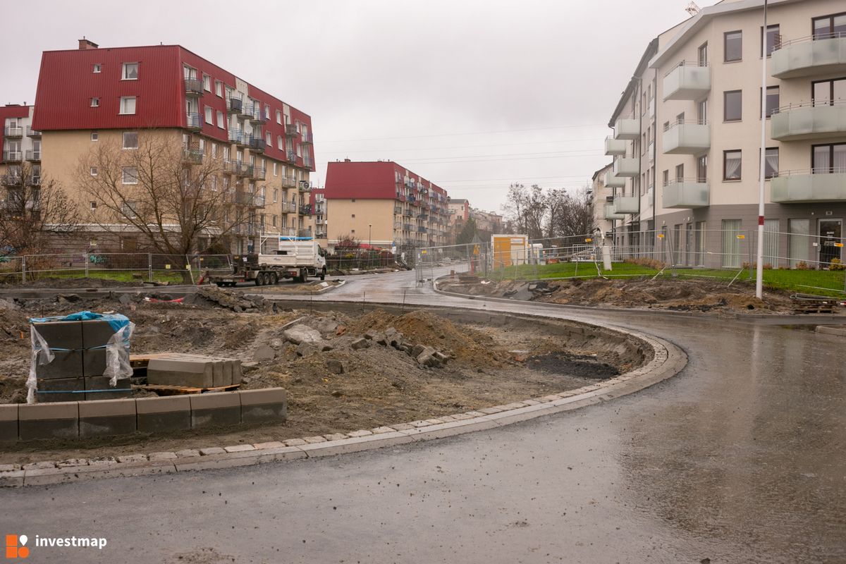 Zdjęcie [Wrocław] Przebudowa ulicy Skarbowców ( na wysokości Mglistej ) 