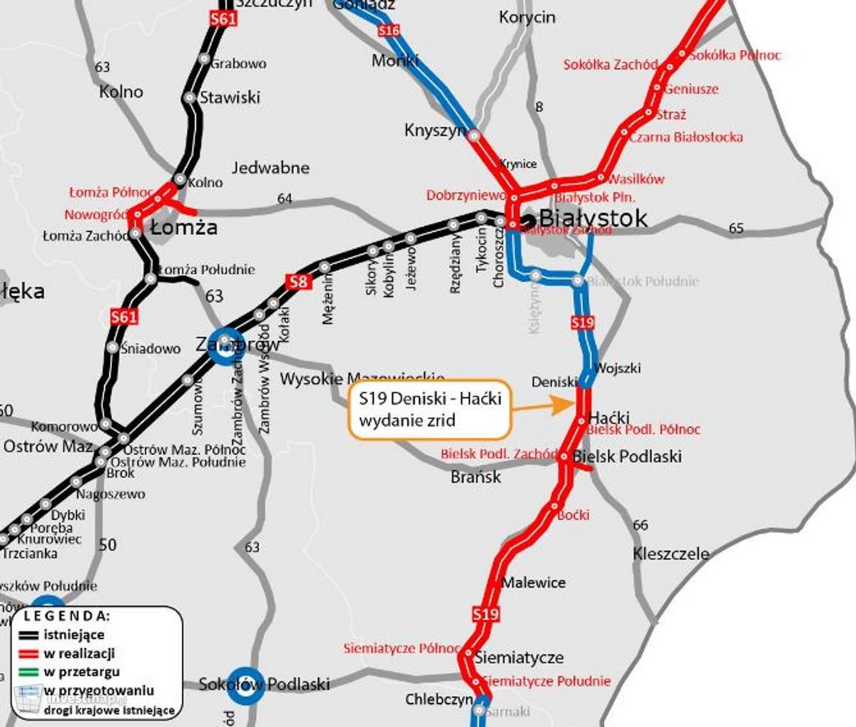 Wizualizacja S19 Deniski – Haćki dodał Orzech 