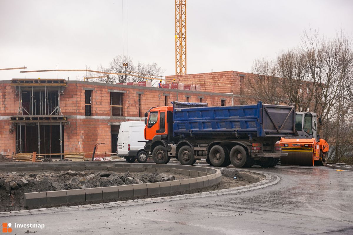 Zdjęcie [Wrocław] Przebudowa ulicy Skarbowców ( na wysokości Mglistej ) 