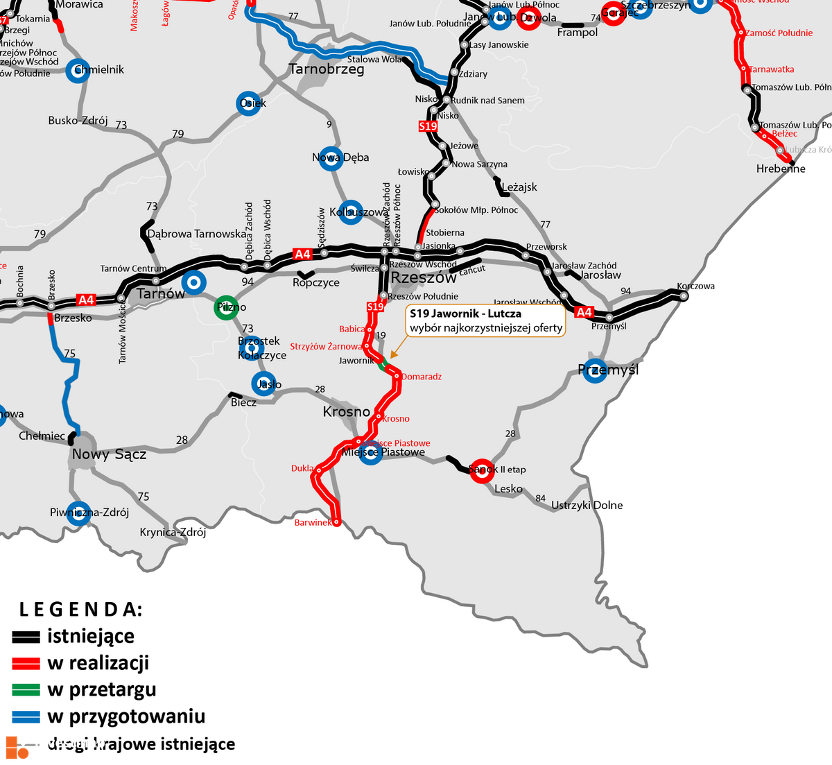 Wizualizacja S19 Jawornik – Lutcza dodał Wojciech Jenda