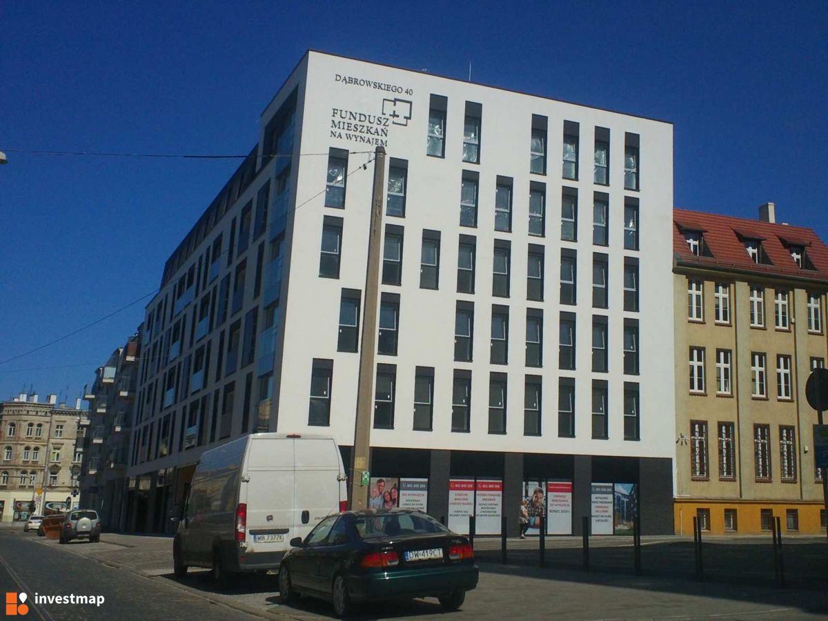 Zdjęcie [Wrocław] Budynek apartamentowo-biurowy, ul. Dąbrowskiego 40 fot. Orzech 