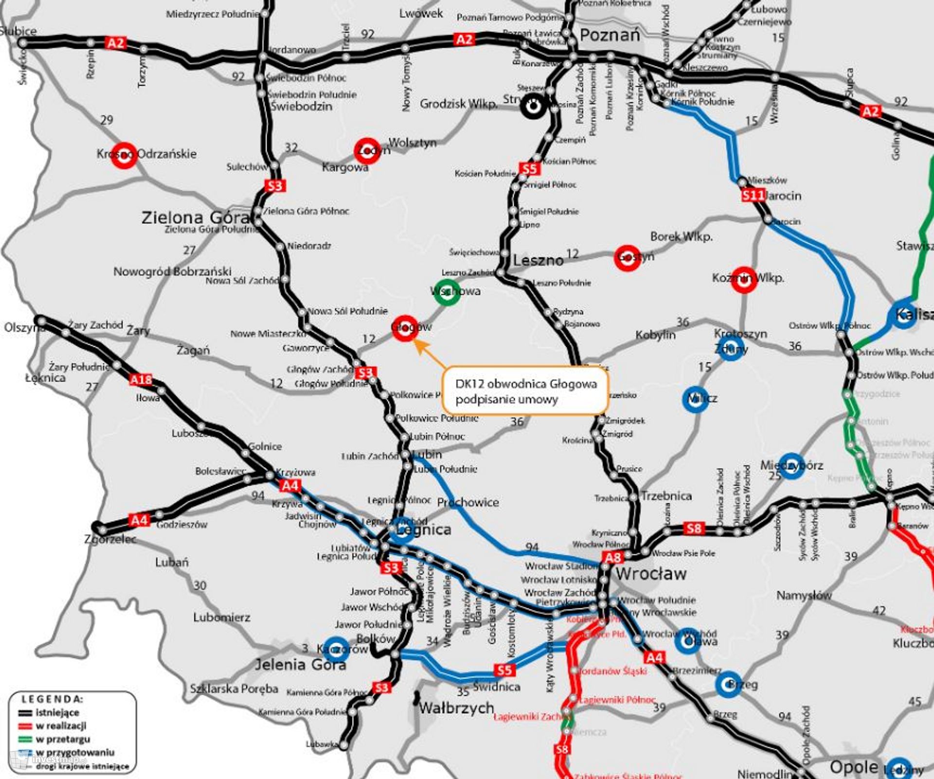 Podpisano umowę na realizację obwodnicy Głogowa w ciągu DK12