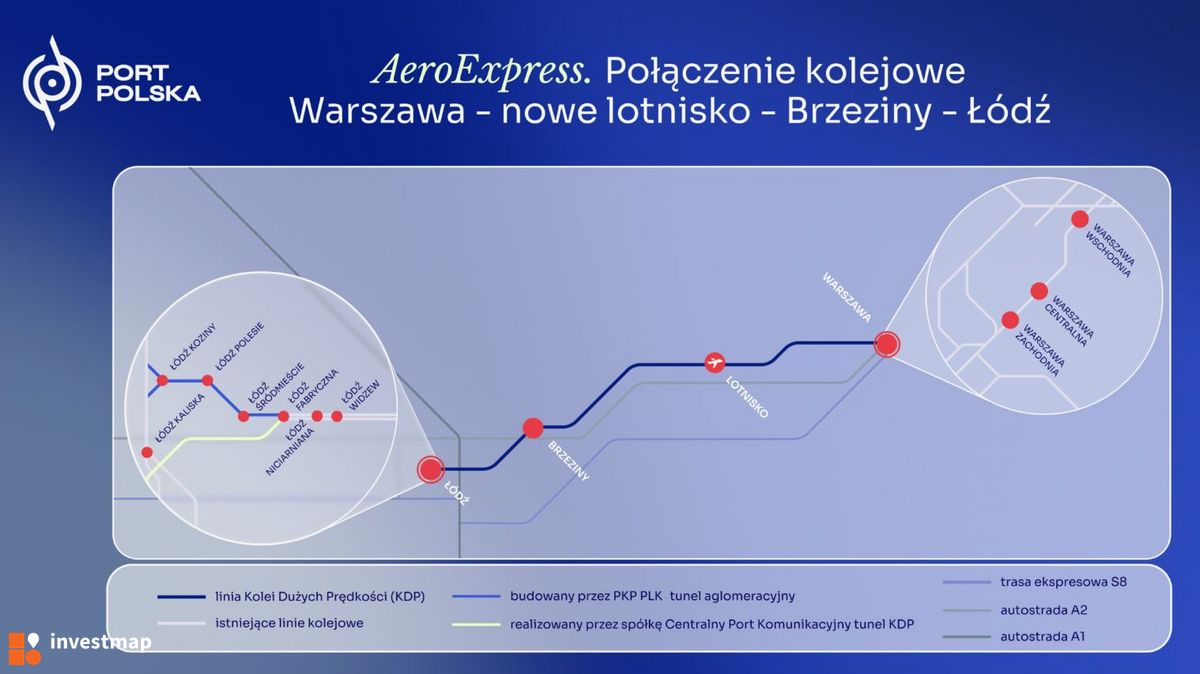 Wizualizacja Linia kolejowa nr 85 Warszawa Zachodnia – CPK – Łódź Niciarniana (KDP) dodał Orzech 