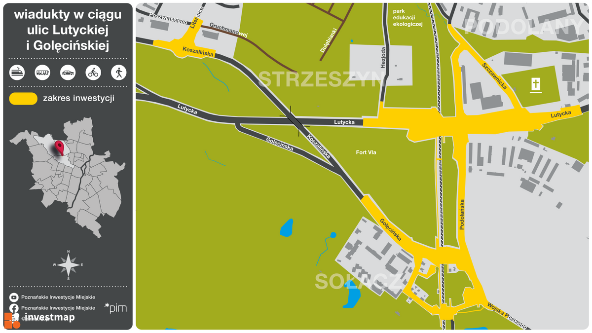 Wizualizacja Budowa wiaduktów drogowych w ciągu ulicy Lutyckiej i Golęcińskiej dodał Wojciech Jenda