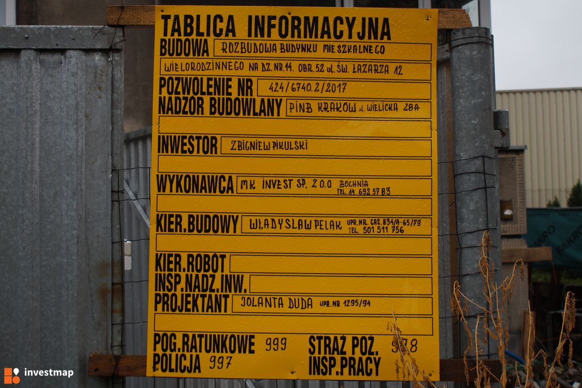 Zdjęcie [Kraków] Budynek Mieszkalny, ul. Św. Łazarza 12 fot. Damian Daraż 