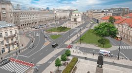 W centrum Warszawy trwa remont Placu Trzech Krzyży [FILM + ZDJĘCIA]