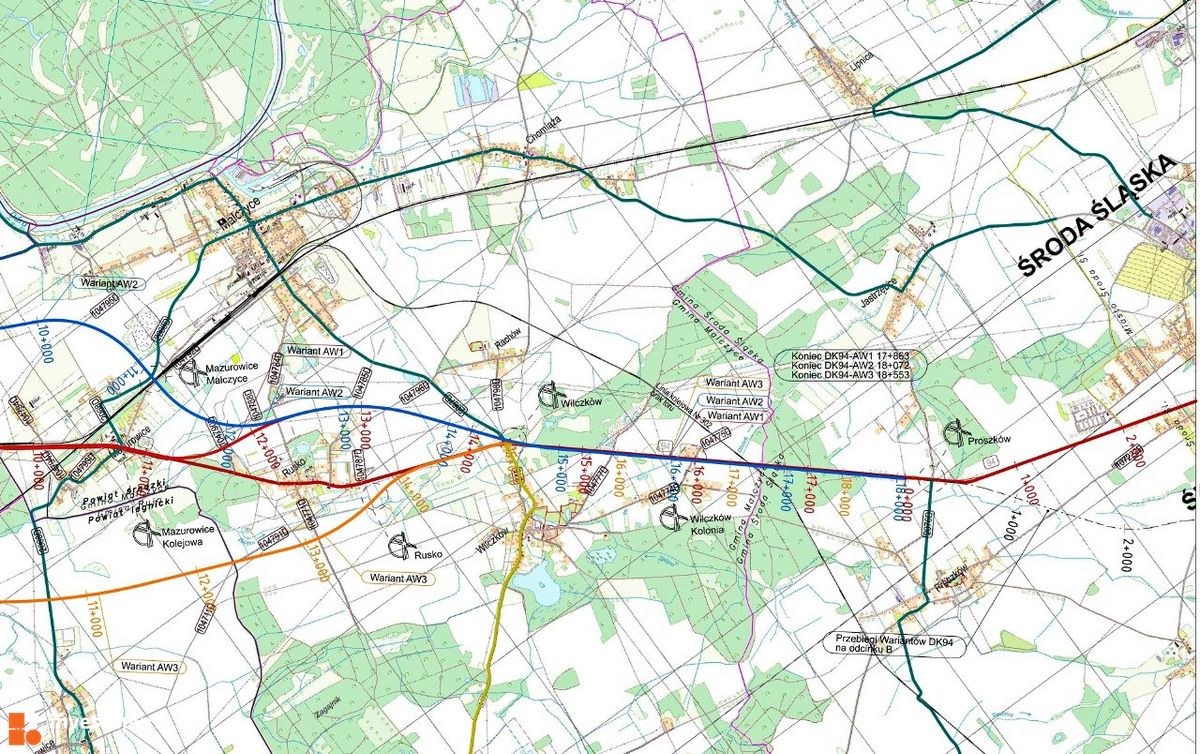 Wizualizacja Przebudowa drogi Wrocław - Lubin (DK94 i DK36) dodał Orzech 