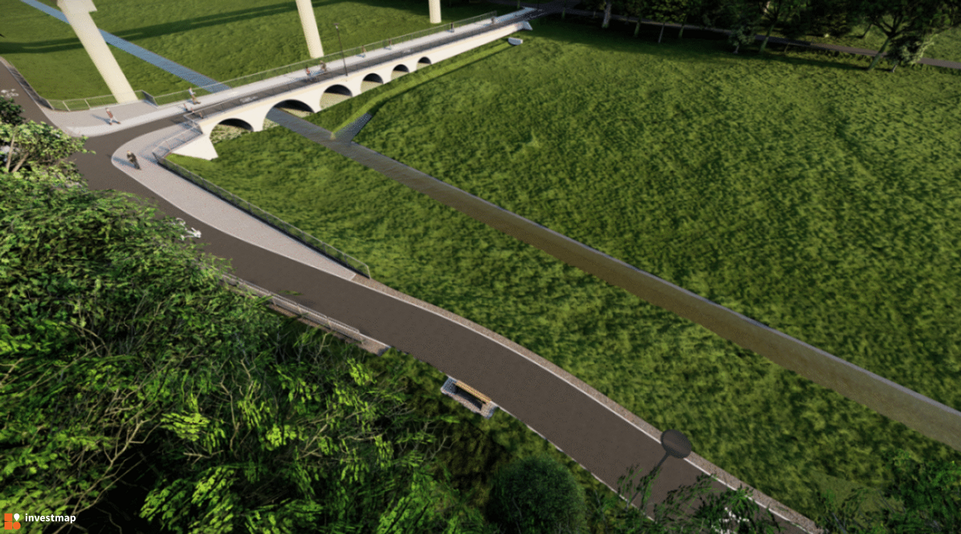 Przeprawa w parku Wodziczki