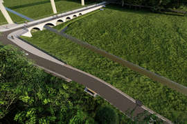 Przeprawa w parku Wodziczki