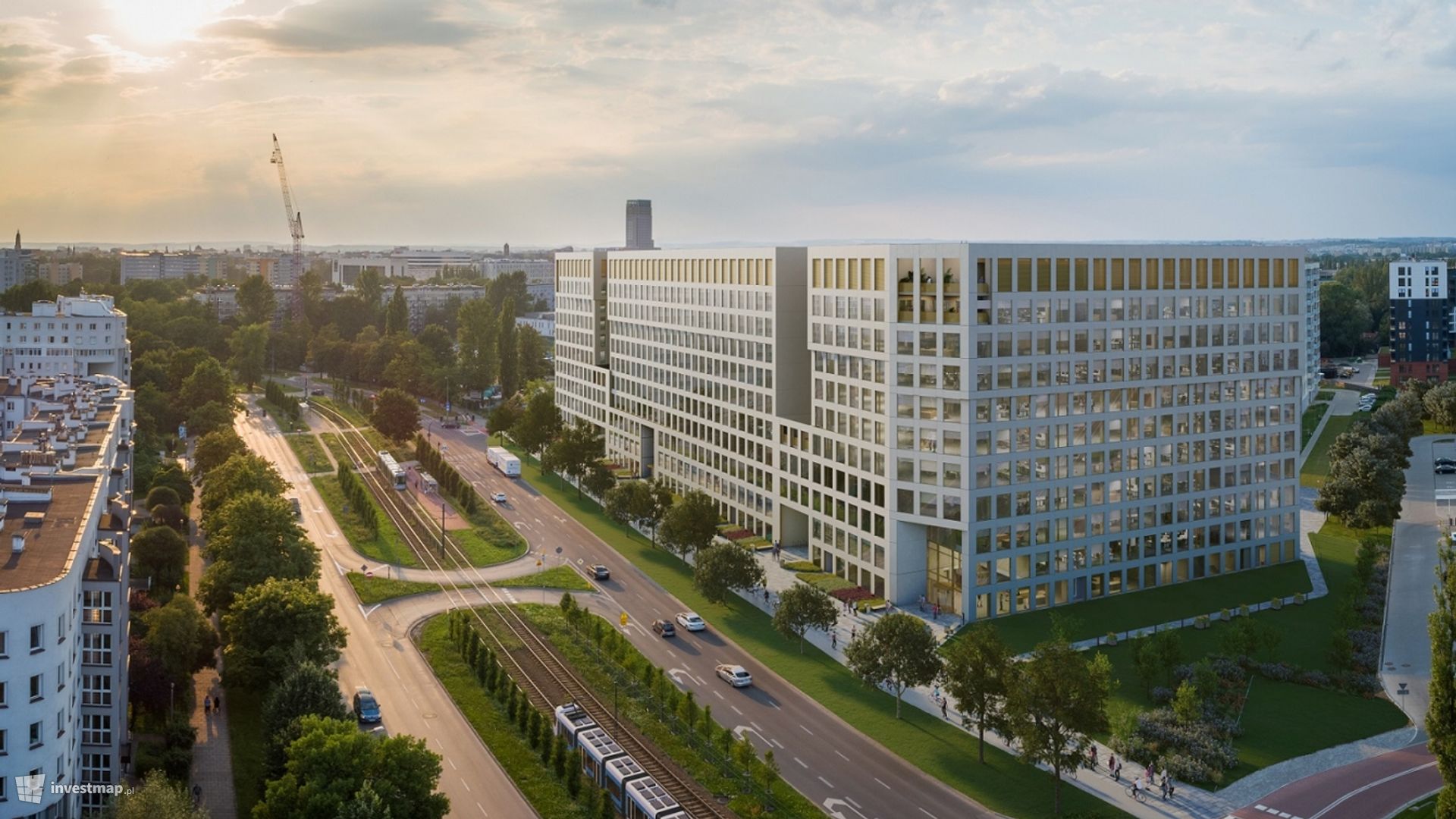 Przy ulicy Fabrycznej w Krakowie trwa budowa biurowca Brain Park 