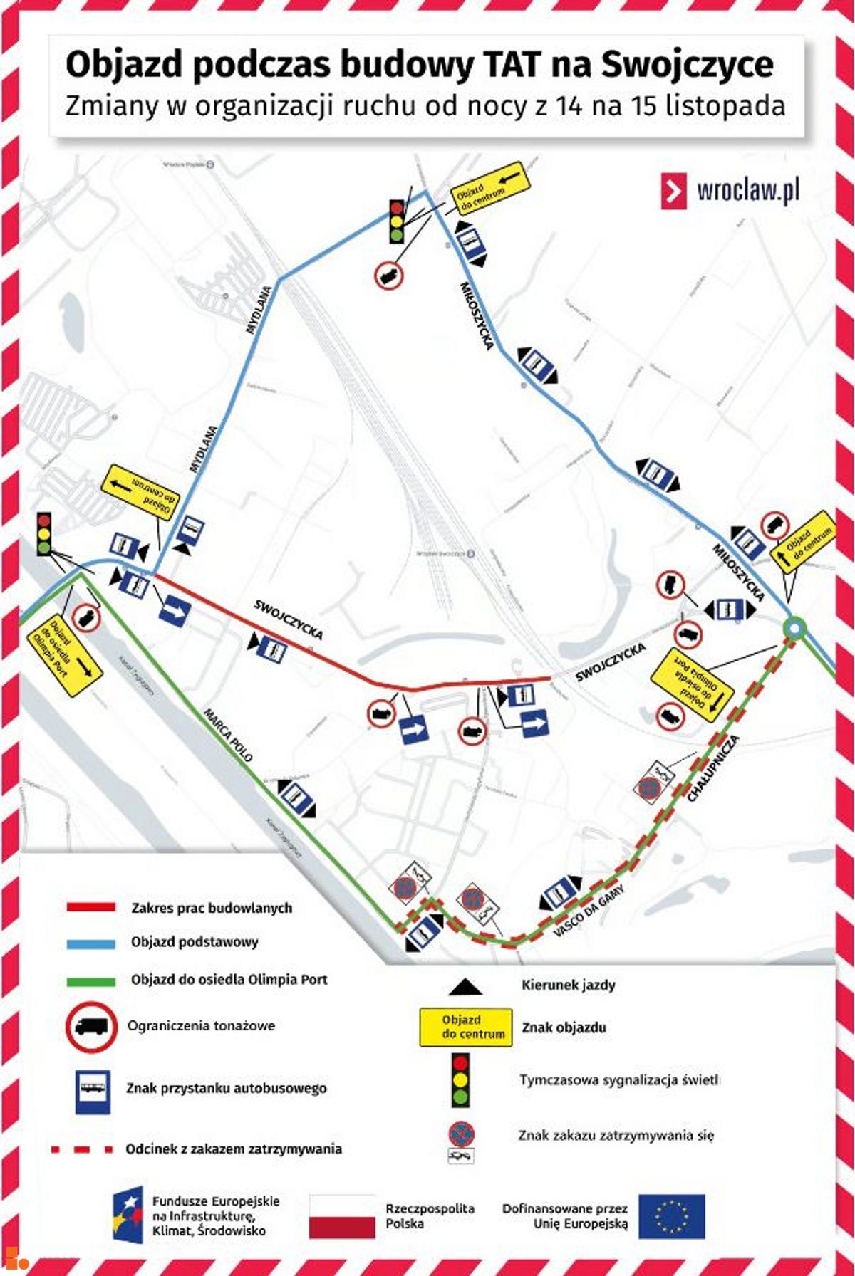 Zdjęcie Trasa autobusowo-tramwajowa na Swojczyce fot. Orzech 