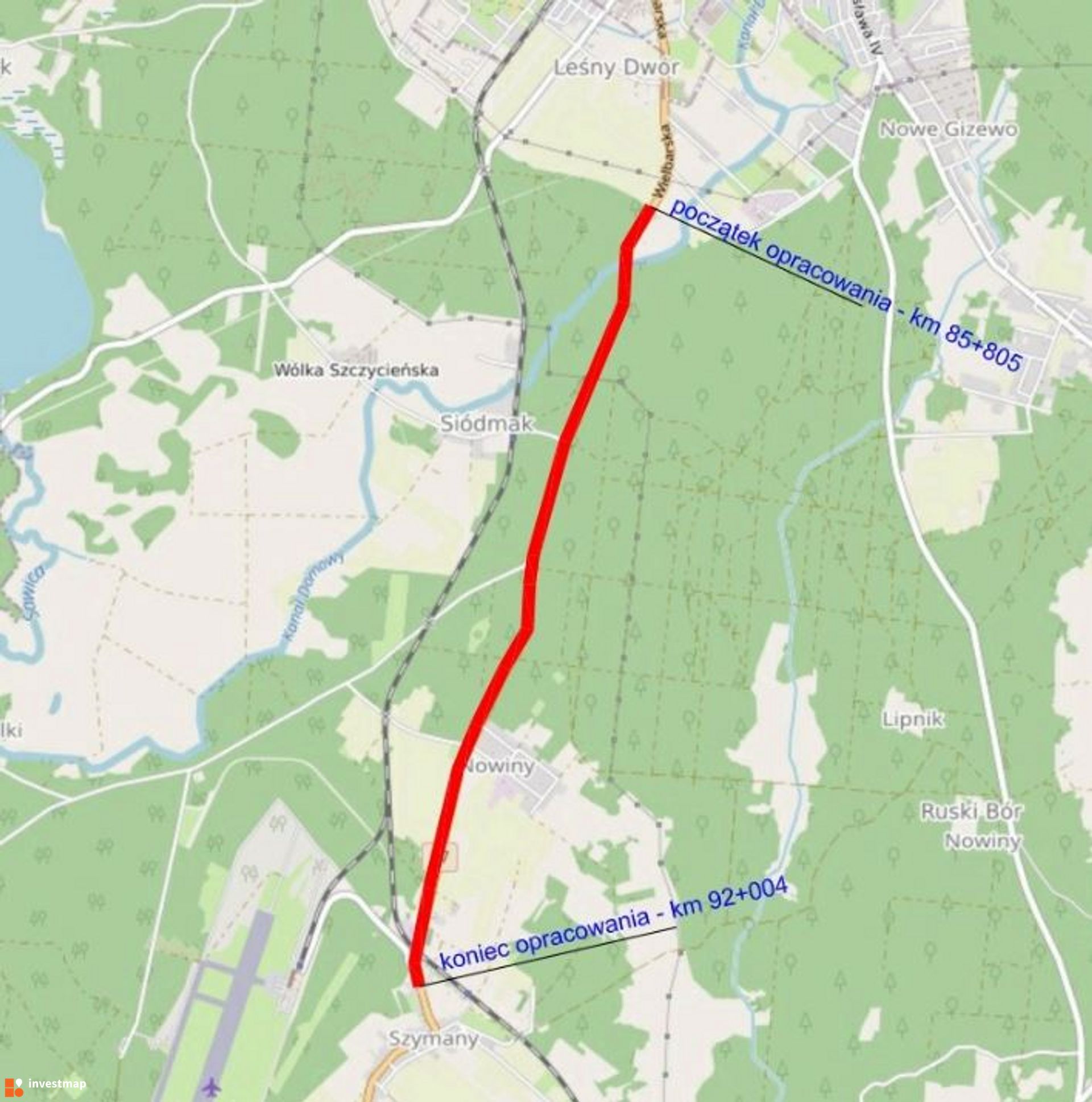 Droga (DK75) do Portu Lotniczego Olsztyn-Mazury w Szymanach przejdzie metamorfozę