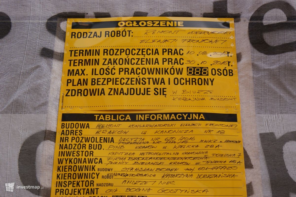 Zdjęcie [Kraków] Remont Kamienicy, ul. Kanonicza 18 fot. Damian Daraż 