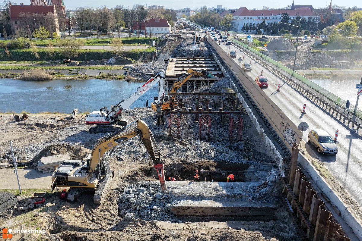 Zdjęcie Przebudowa mostu Chrobrego w Poznaniu fot. Wojciech Jenda