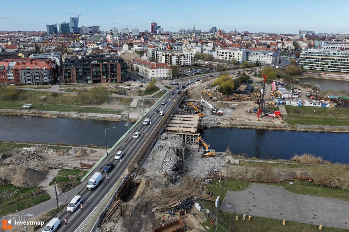 Zdjęcie Przebudowa mostu Chrobrego w Poznaniu fot. Wojciech Jenda