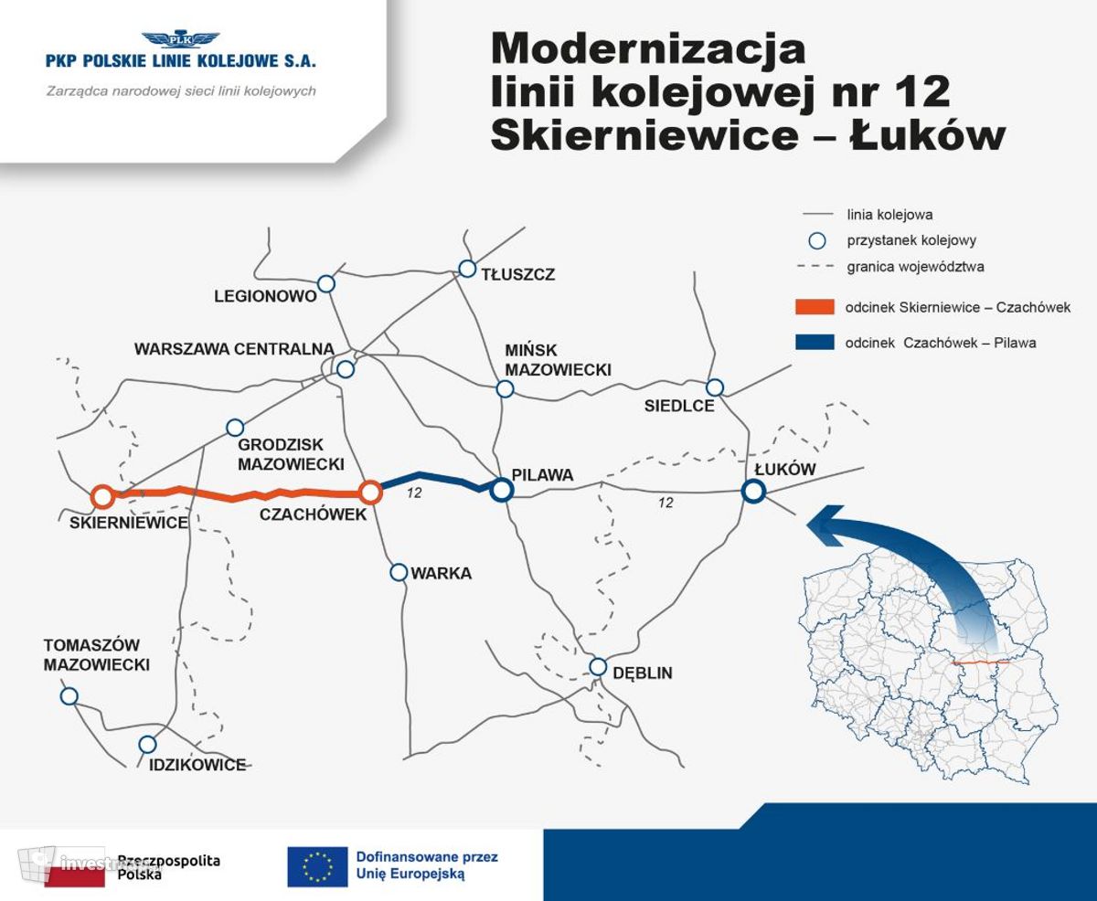 Wizualizacja Modernizacja linii kolejowej Skierniewice – Czachówek dodał Orzech 