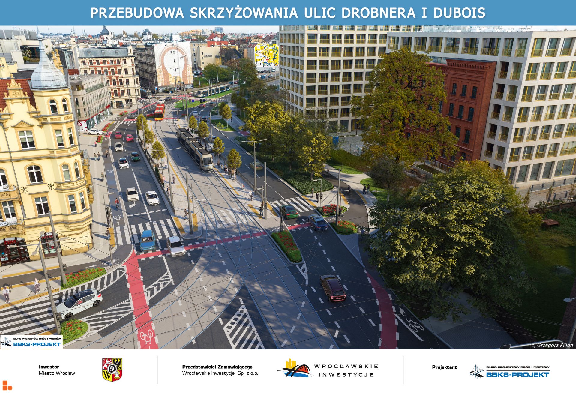We Wrocławiu trwa przebudowa węzła przesiadkowego Dubois–Drobnera