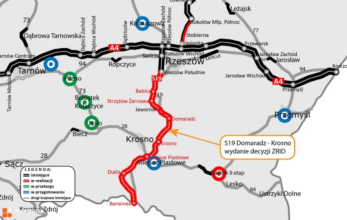 Wizualizacja S19 Domaradz - Krosno dodał Wojciech Jenda