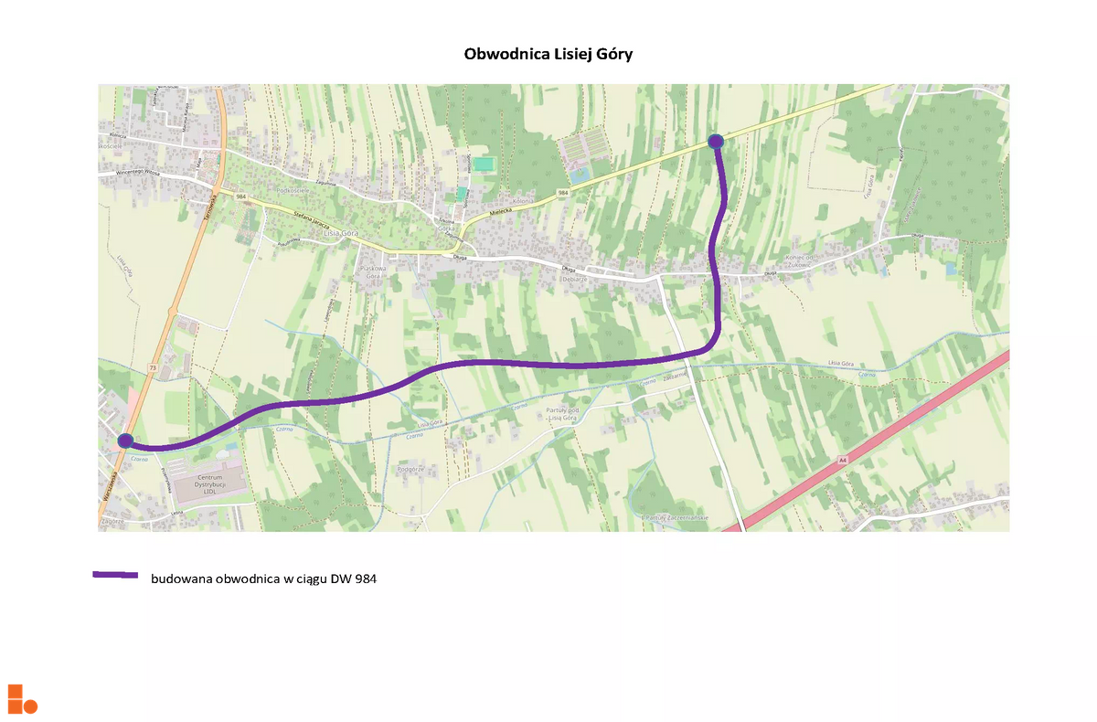 Wizualizacja Obwodnica Lisiej Góry  dodał Wojciech Jenda