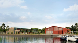 Zawieszono wiechę na budowie bazy operacyjno-serwisowej dla morskich farm wiatrowych Bałtyk 2 i Bałtyk 3 [WIZUALIZACJE+ZDJĘCIA]