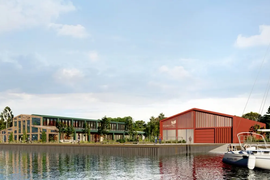 Zawieszono wiechę na budowie bazy operacyjno-serwisowej dla morskich farm wiatrowych Bałtyk 2 i Bałtyk 3 [WIZUALIZACJE+ZDJĘCIA]