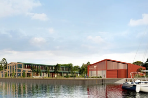 Zawieszono wiechę na budowie bazy operacyjno-serwisowej dla morskich farm wiatrowych Bałtyk 2 i Bałtyk 3 [WIZUALIZACJE+ZDJĘCIA]