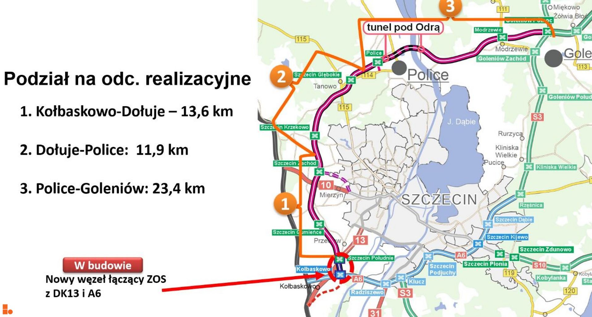 Można budować dwa odcinki Zachodniej Obwodnicy Szczecina i wielki tunel pod Odrą