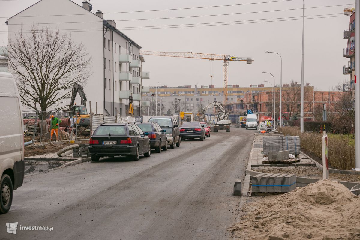 Zdjęcie [Wrocław] Przebudowa ulicy Skarbowców ( na wysokości Mglistej ) 