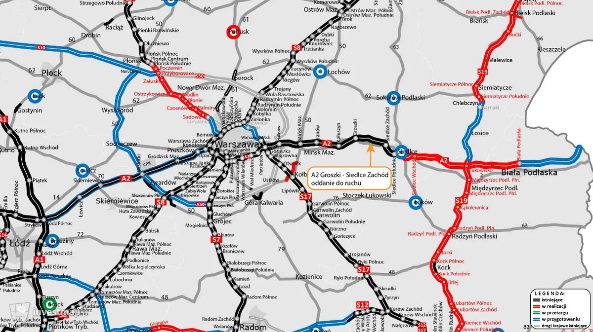 Wizualizacja A2 Groszki – Siedlce Zachód dodał Wojciech Jenda