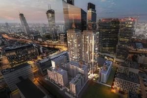 W centrum Warszawy trwa budowa dwóch 95-metrowych budynków Towarowa Towers [ZDJĘCIA + WIZUALIZACJE]