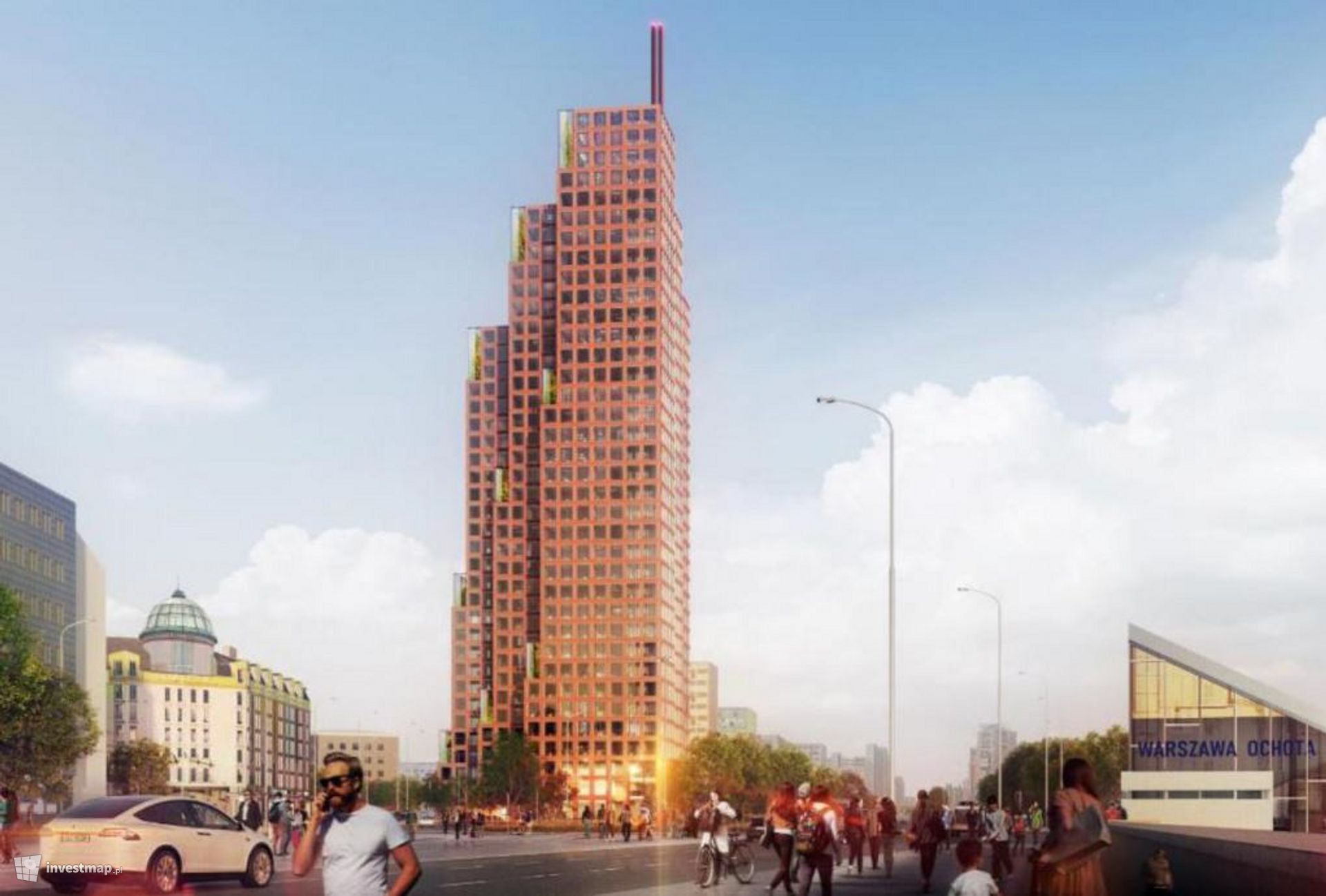 Coraz bliżej rozpoczęcia w Warszawie budowy nowego 130-metrowego wieżowca Sobieski Tower 
